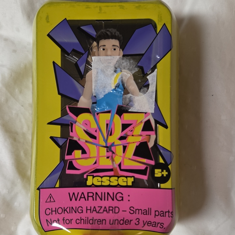 Action Figure in Blue and Yellow